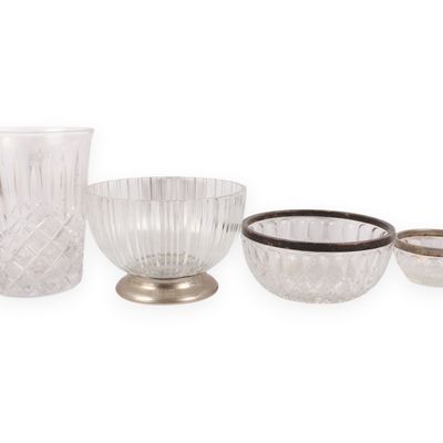 Group of Four Toscany Crystal and Italian Glass Tablewares