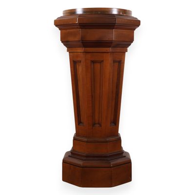 Victorian Mahogany Octagonal Pedestal with Rotating Top