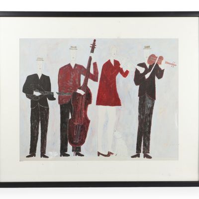 Annora Spence Musicians Framed Art Print
