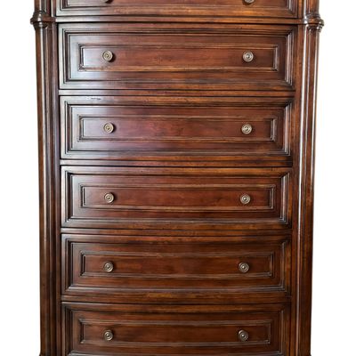Hooker Furniture Seven Seas Collection Tall Bow Front Chest of Drawers