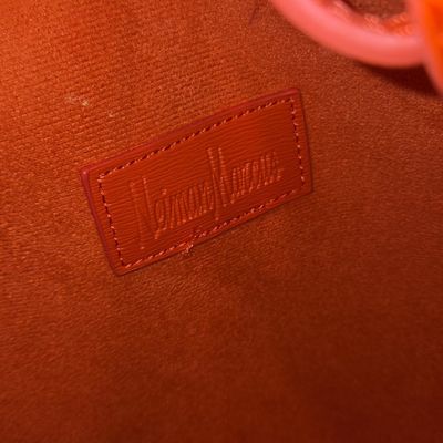 Neiman Marcus Coral Faux Leather Tote Bag