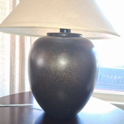 Sale Photo Thumbnail #258: Mid-Century Style Ceramic Table Lamp with Mottled Finish
