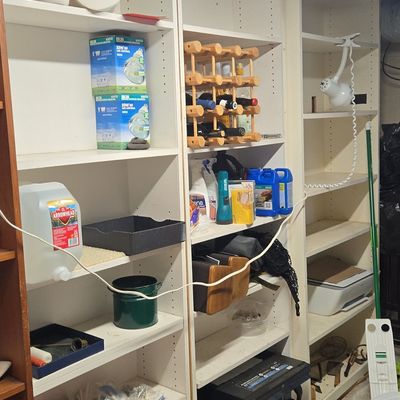 Sale Photo Thumbnail #245: Modular White Laminate Storage Shelving Units