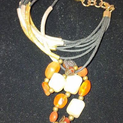 Multi-Strand Beaded Bracelet with Carnelian and Quartz