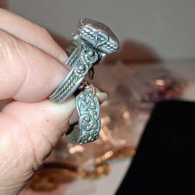 Sale Photo Thumbnail #321: Vintage Sterling Silver Poison Rings with Compartments