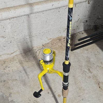 Okuma Fin Chaser X Spinning Combo Yellow 8' 0" Rod 2 Piece 40 Reel