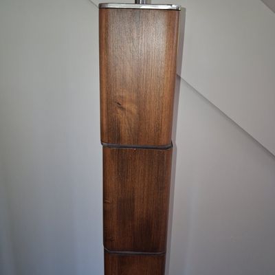 Sale Photo Thumbnail #170: Mid-Century Modern Segmented Wood Floor Lamp 5' high