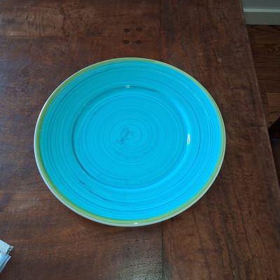 Royal Norfolk Turquoise Swirl Dinner Plate