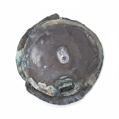 Chinese Carved Jade and Metal Brooch