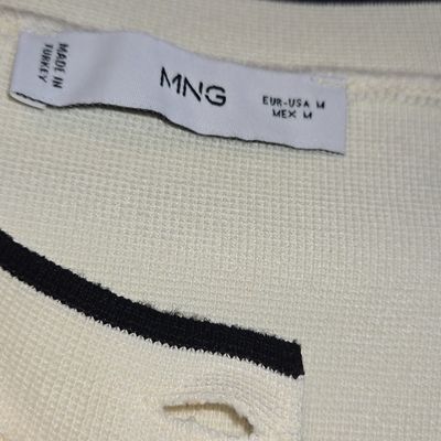 MNG Mango Contrast Piping Knit Waistcoat
