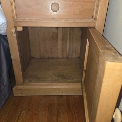 Sale Photo Thumbnail #272: Rustic Pine Bedside Cabinet with Drawer