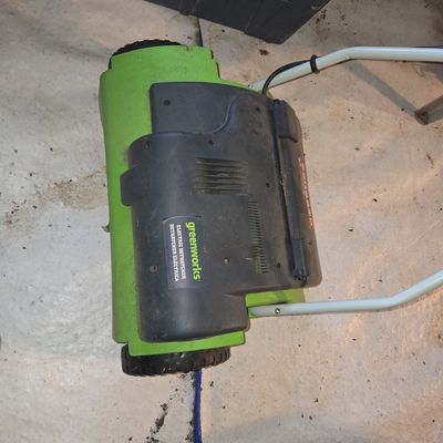 Sale Photo Thumbnail #423: Greenworks 10 Amp 14-Inch Corded Electric Dethatcher (Model 27022)