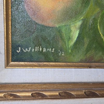 J. Williams Still Life Oil Painting