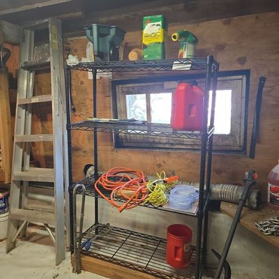 4-Tier Heavy Duty Wire Shelving Unit with Casters