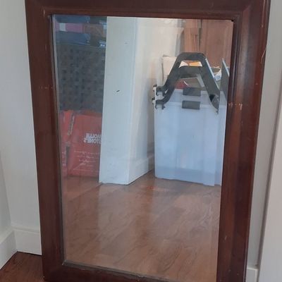 Sale Photo Thumbnail #217: Mid-Century Modern Walnut Framed Wall Mirror