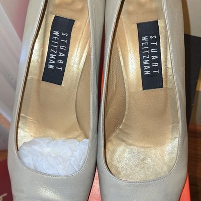 Stuart Weitzman 621 Nofive Crystal Taupe Pumps