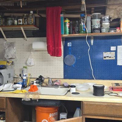 Sale Photo Thumbnail #56: Lapidary Workstation with Rotary Tumbler and Grinding Unit