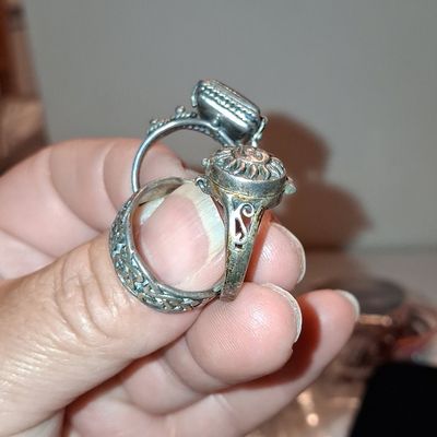 Sale Photo Thumbnail #322: Vintage Sterling Silver Poison Rings with Compartments