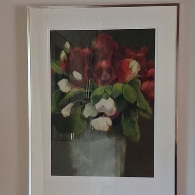 Sale Photo Thumbnail #101: Floral Still Life Painting by Lyons 27" high 19" wide