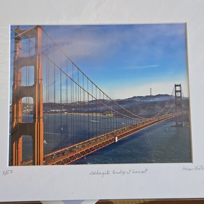 Sale Photo Thumbnail #362: Golden Gate Bridge at Sunset by P. Shaw