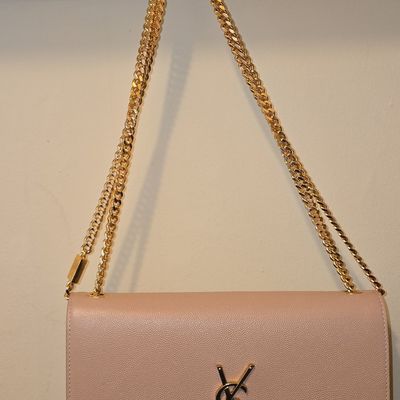 Sale Photo Thumbnail #21: Saint Laurent Kate Medium Grain de Poudre Embossed Leather Chain Bag