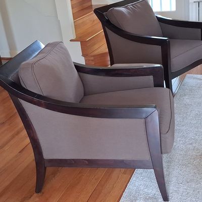 Sale Photo Thumbnail #31: Modernist Accent Chair and Ottoman Set