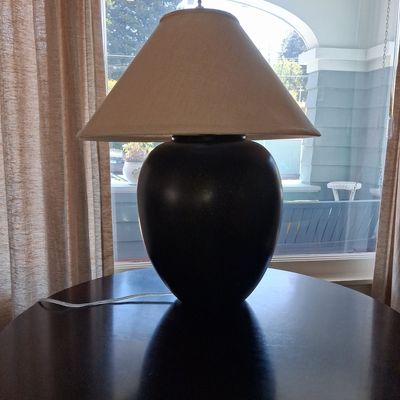 Sale Photo Thumbnail #257: Mid-Century Style Ceramic Table Lamp with Mottled Finish