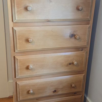 Sale Photo Thumbnail #196: Pine Five-Drawer Chest of Drawers