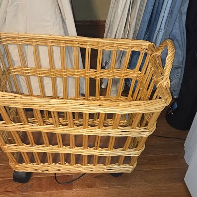 Sale Photo Thumbnail #388: Rolling Wicker Laundry Hamper