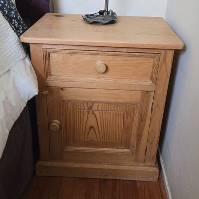 Sale Photo Thumbnail #269: Rustic Pine Bedside Cabinet with Drawer