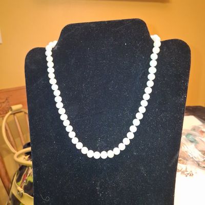 Sale Photo Thumbnail #168: Cultured Pearl Necklace with Sterling Silver Clasp