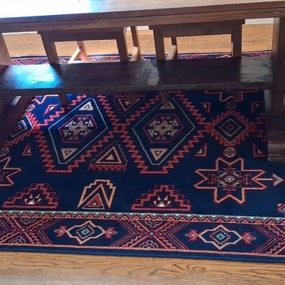 Sale Photo Thumbnail #55: Hand-Knotted Baluchi Wool Area Rug 62" x 88"