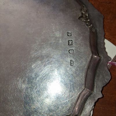 Sale Photo Thumbnail #11: Edwardian Sterling Silver Salver