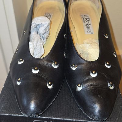 d'Rosana by Channa Studded Leather Pumps