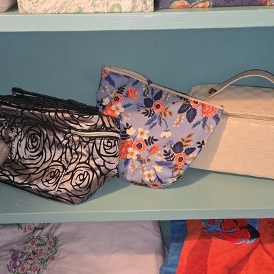 Assorted Cosmetic Vanity Cases - Floral and Checkered Styles