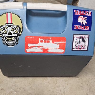 Vintage Igloo Playmate Cooler with Regional Stickers