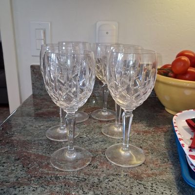 Sale Photo Thumbnail #96: Waterford Crystal Lismore Wine Glasses - Set of 6