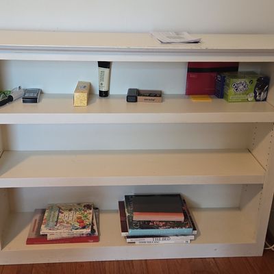 Sale Photo Thumbnail #307: White Painted Three-Shelf Bookcase