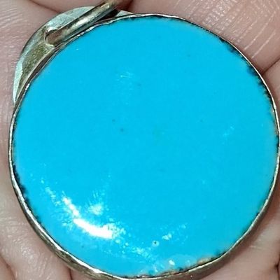 Sale Photo Thumbnail #367: Turquoise Cabochon Pendant in Sterling Silver