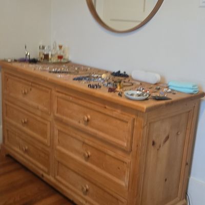 Sale Photo Thumbnail #48: Pine Six-Drawer Double Dresser