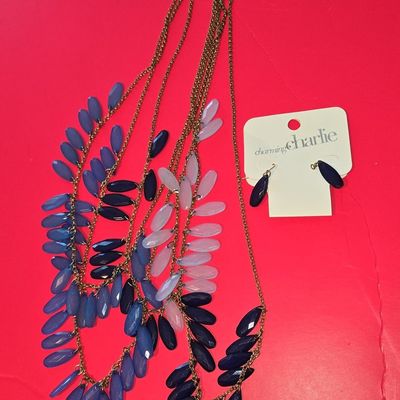 Coldwater Creek Multi-Strand Necklace and Earring Set