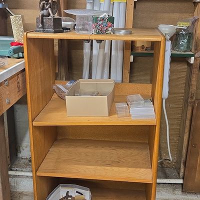 Mid-Century Modern Style Teak Rolling Utility Cart