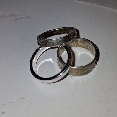 Sterling Silver Band Ring Set