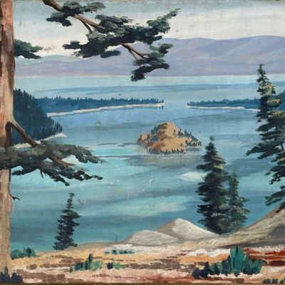 Edgar Alwin Payne (California, 1883-1947), Emerald Bay, Lake Tahoe, Oil On Canvas Laid To Board