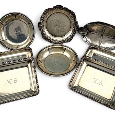Grouping Of Small Silver Trays