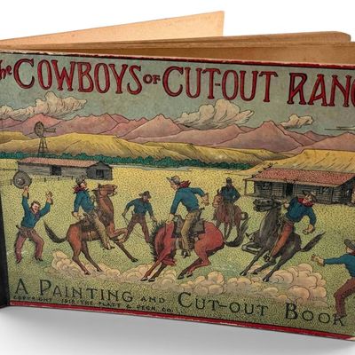Walter Shelley Phillips (1867-1940), The Cowboys Of Cutout Ranch, A Painting And Cut-Out Book