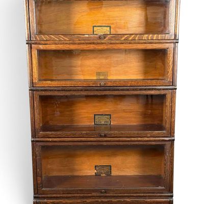 Globe-Wernicke Four Section Oak Barrister Bookcase