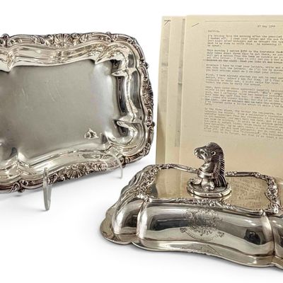 James Fray Irish Sterling Silver Covered Entrée Dish With Porcupine's-Head Finial