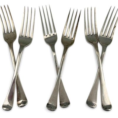 Six George III Sterling Silver Dinner Forks