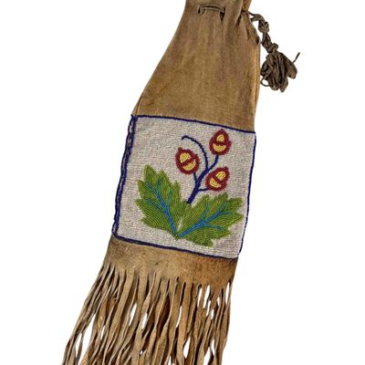 Native American Plains Beaded Hide Pipe Bag